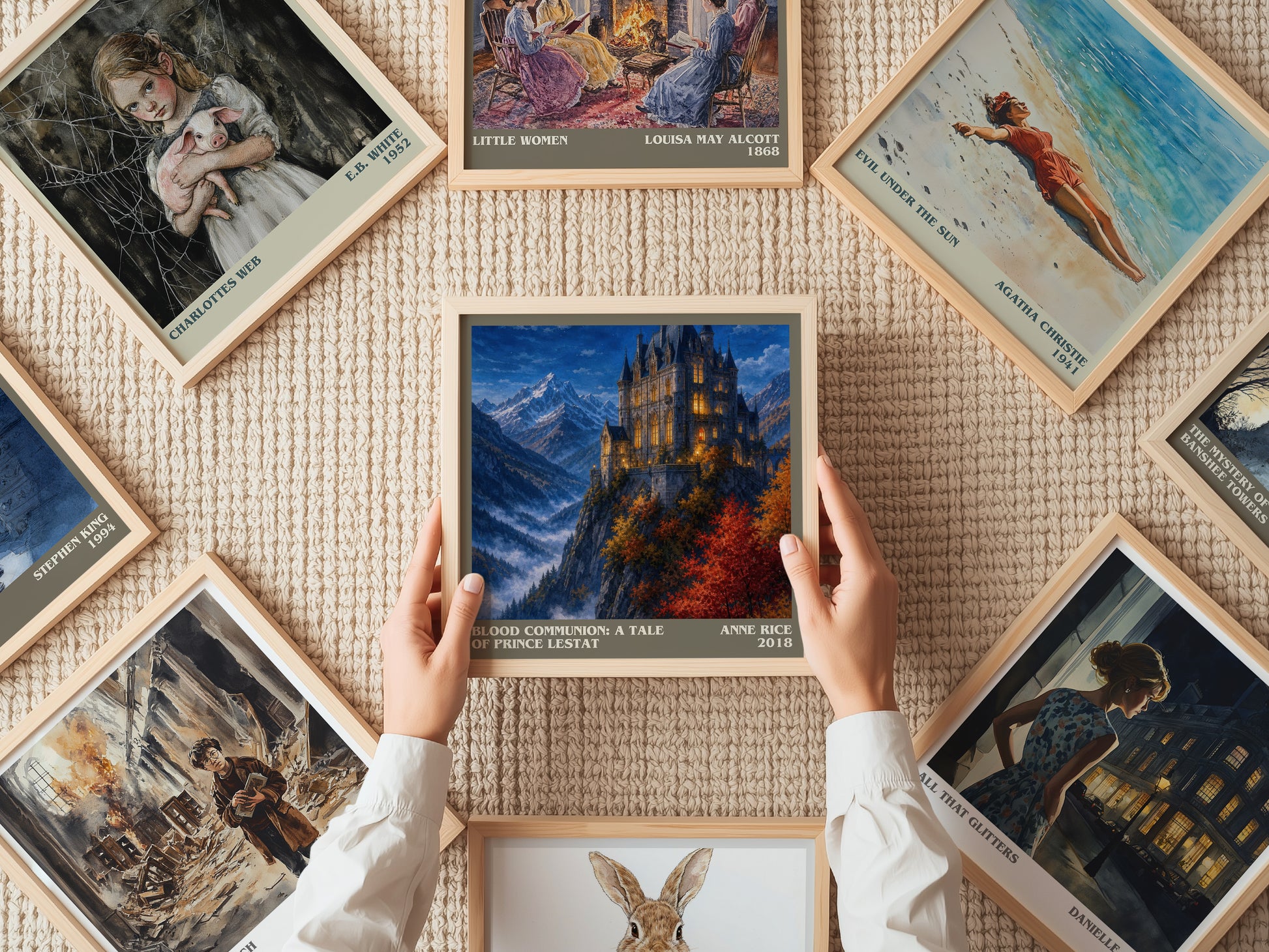 Blood Communion: A Tale Of Prince Lestat literary book poster framed on wall – gothic wall art