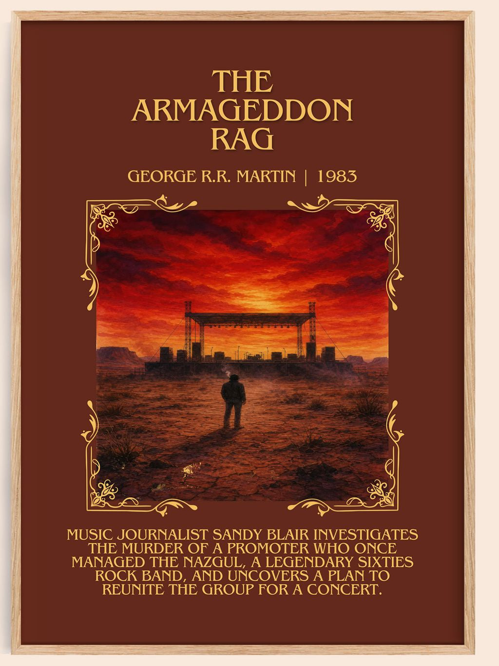 The Armageddon Rag Minimalist Book Poster by George R.R. Martin – book poster