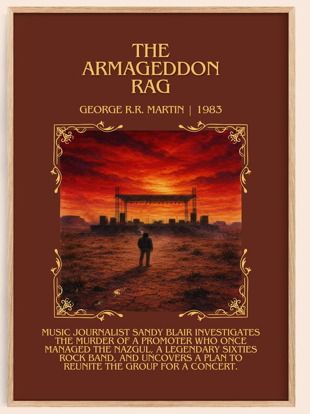 The Armageddon Rag Minimalist Book Poster by George R.R. Martin