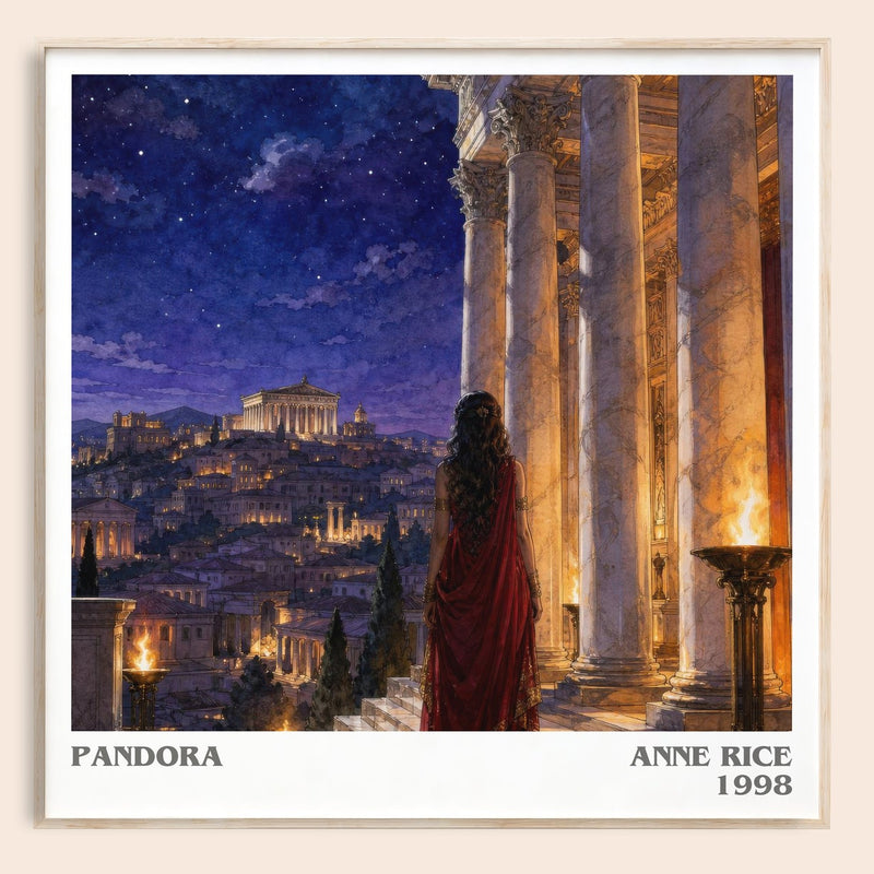 Pandora literary book poster by Anne Rice – framed literary art print