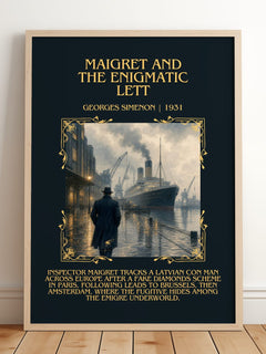 Maigret And The Enigmatic Lett Minimalist Book Poster by G. Simenon – image 2