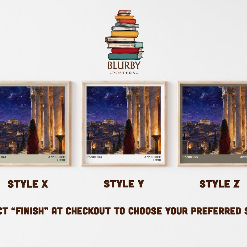 Pandora literary print in frame leaning in hallway – horror wall art