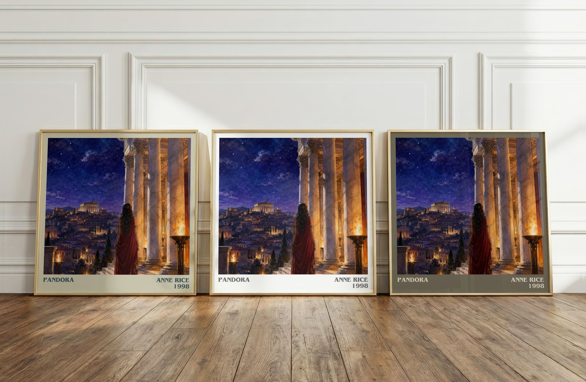 Pandora literary art print colour and style options – Anne Rice book art