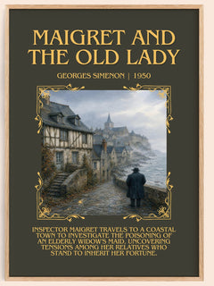 Maigret And The Old Lady Minimalist Book Poster by Georges Simenon – image 1