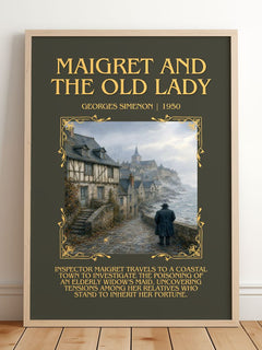 Maigret And The Old Lady Minimalist Book Poster by Georges Simenon – image 2