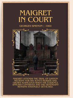 Maigret In Court Minimalist Book Poster by Georges Simenon – image 1