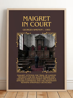 Maigret In Court Minimalist Book Poster by Georges Simenon – image 2