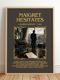 Maigret Hesitates Minimalist Book Poster by Georges Simenon – image 2