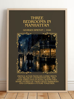Three Bedrooms In Manhattan Minimalist Book Poster by Georges Simenon – image 2