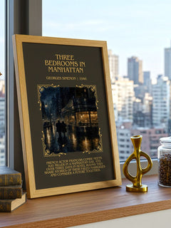 Three Bedrooms In Manhattan Minimalist Book Poster by Georges Simenon – image 3