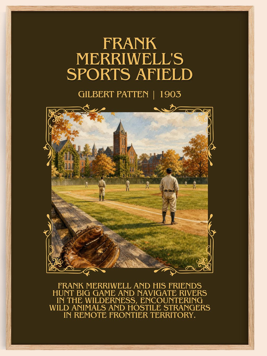 Frank Merriwell'S Sports Afield Minimalist Book Poster by G. Patten – book poster