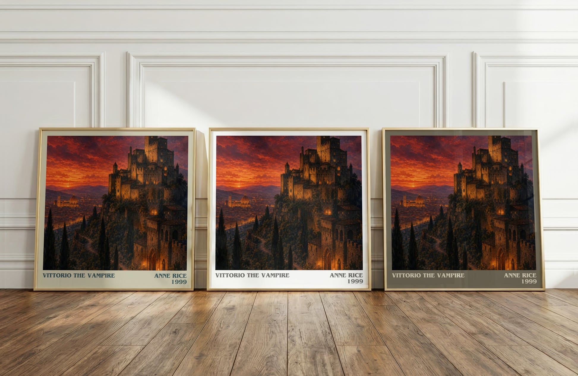 Vittorio The Vampire literary art print colour and style options – Anne Rice book art