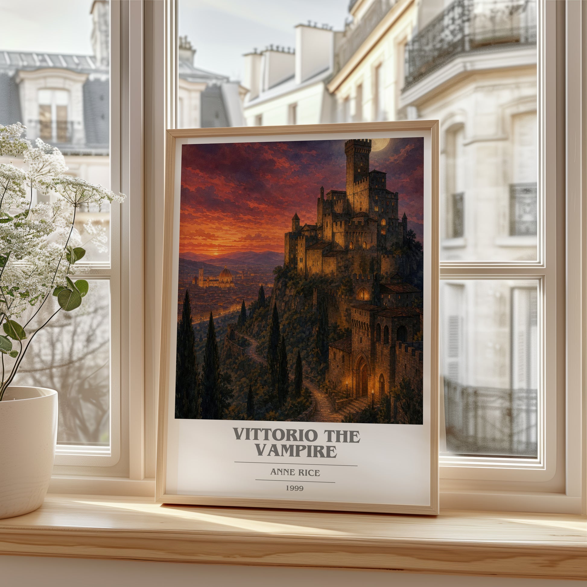 Vittorio The Vampire book cover poster colour and style options – Anne Rice book art
