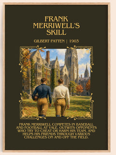Frank Merriwell'S Skill Minimalist Book Poster by Gilbert Patten – image 1