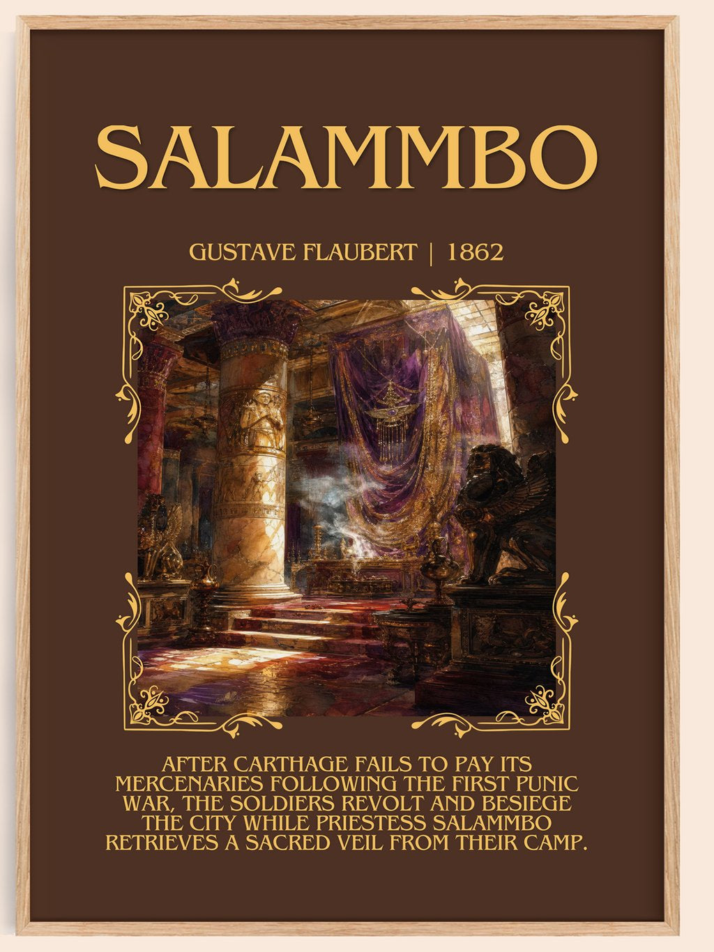 Salammbô Minimalist Book Poster by Gustave Flaubert – book poster
