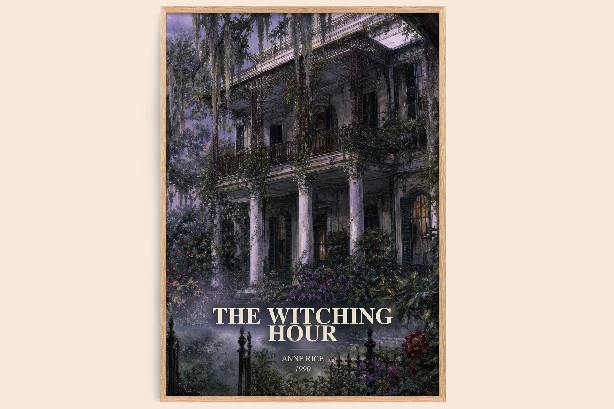 The Witching Hour watercolour book poster by Anne Rice – framed literary art print