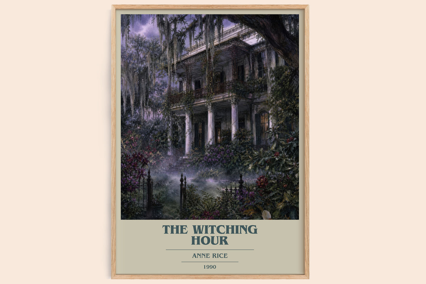 The Witching Hour book cover book poster by Anne Rice – framed literary art print