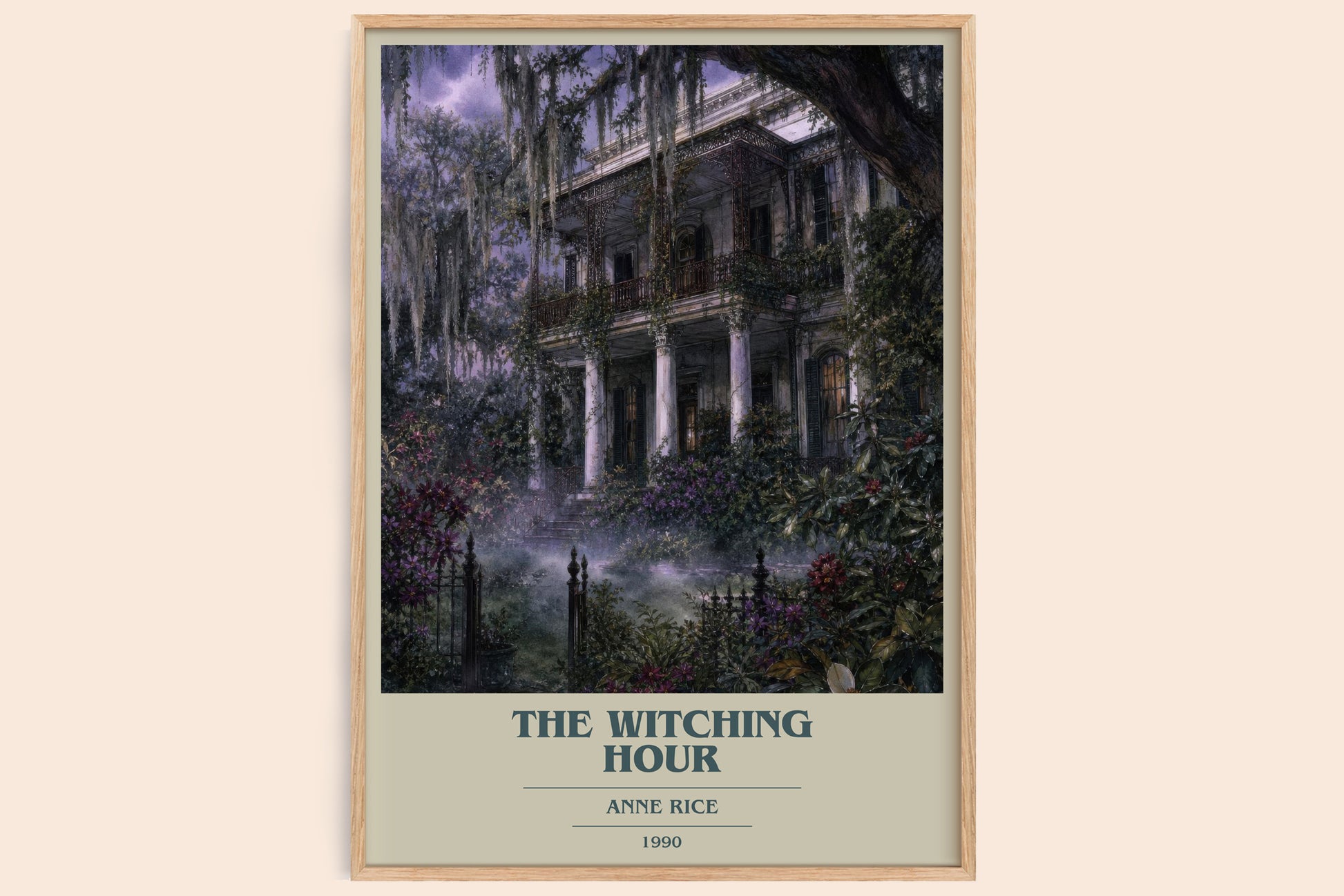 The Witching Hour book cover book poster by Anne Rice – framed literary art print