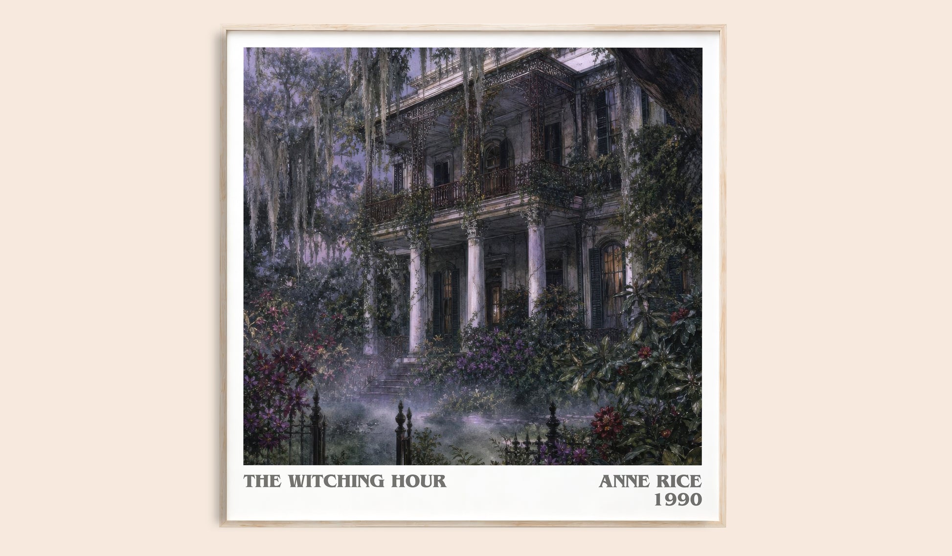 The Witching Hour literary book poster by Anne Rice – framed literary art print