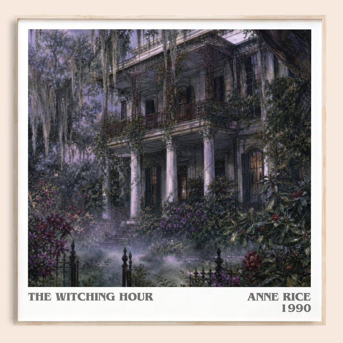 The Witching Hour literary book poster by Anne Rice – framed literary art print