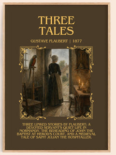 Three Tales Minimalist Book Poster by Gustave Flaubert – image 1