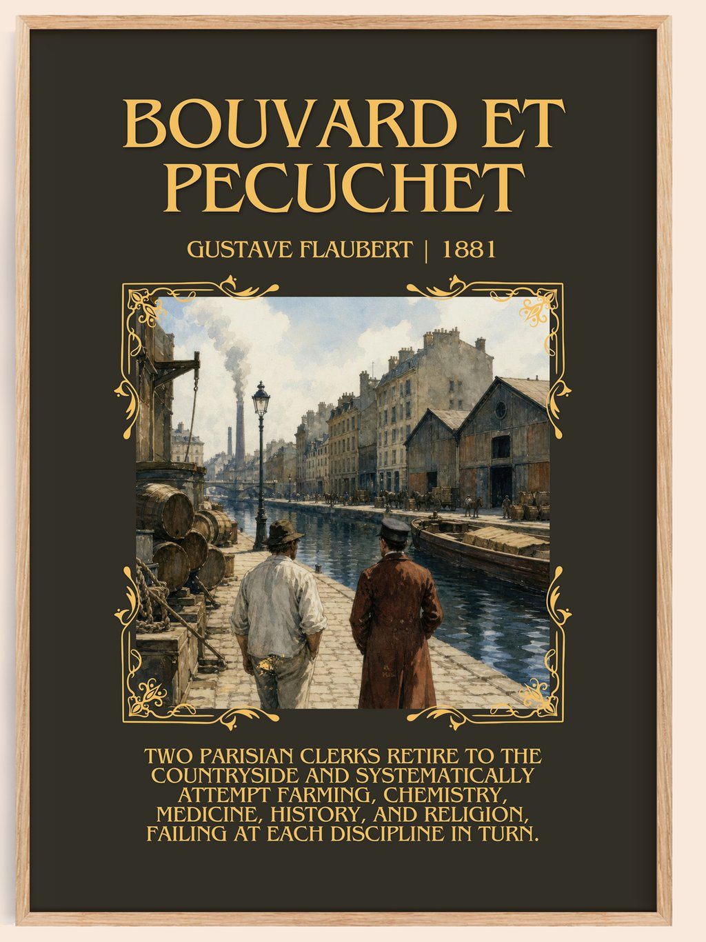Bouvard Et Pécuchet Minimalist Book Poster by Gustave Flaubert – book poster