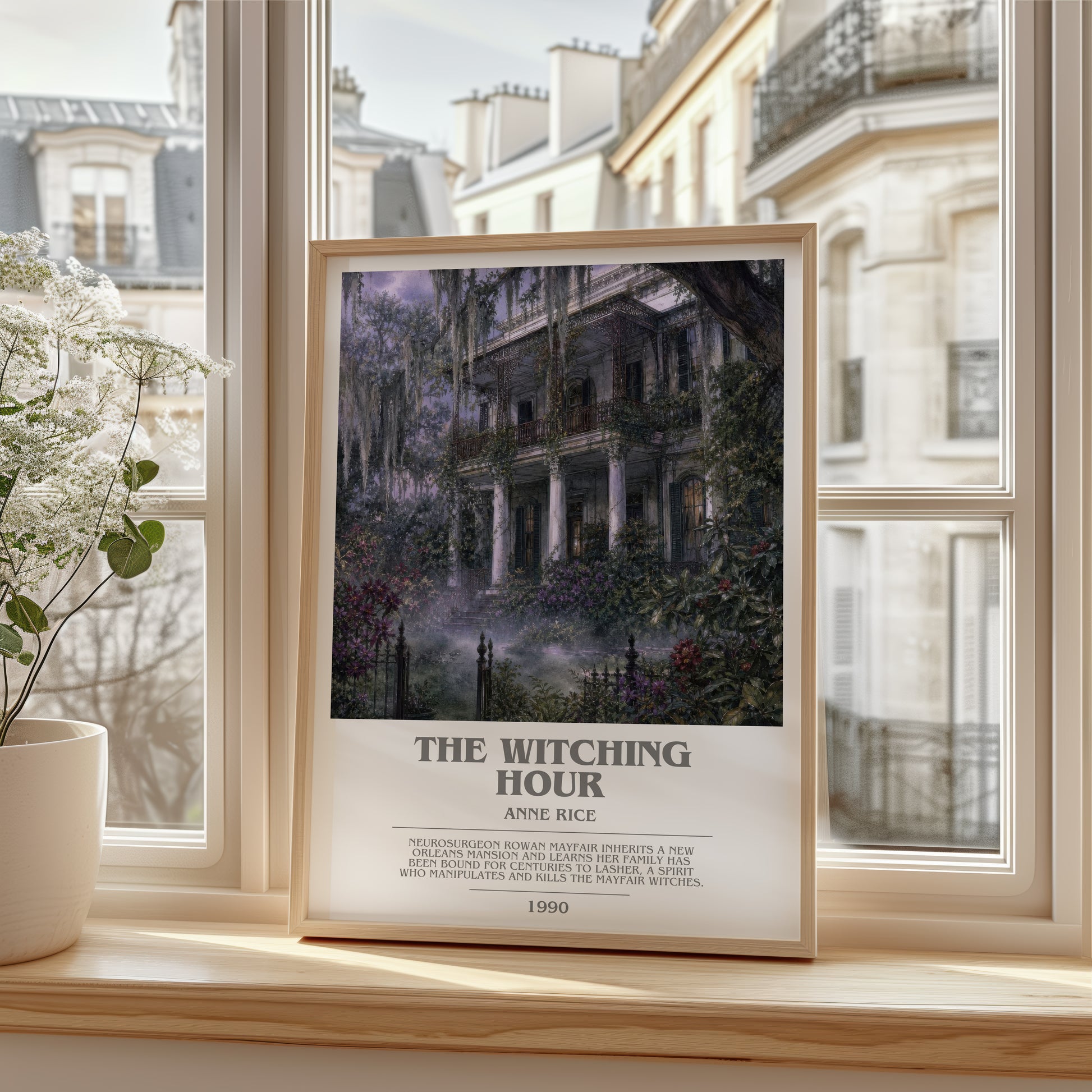 The Witching Hour bookish poster colour and style options – Anne Rice book art
