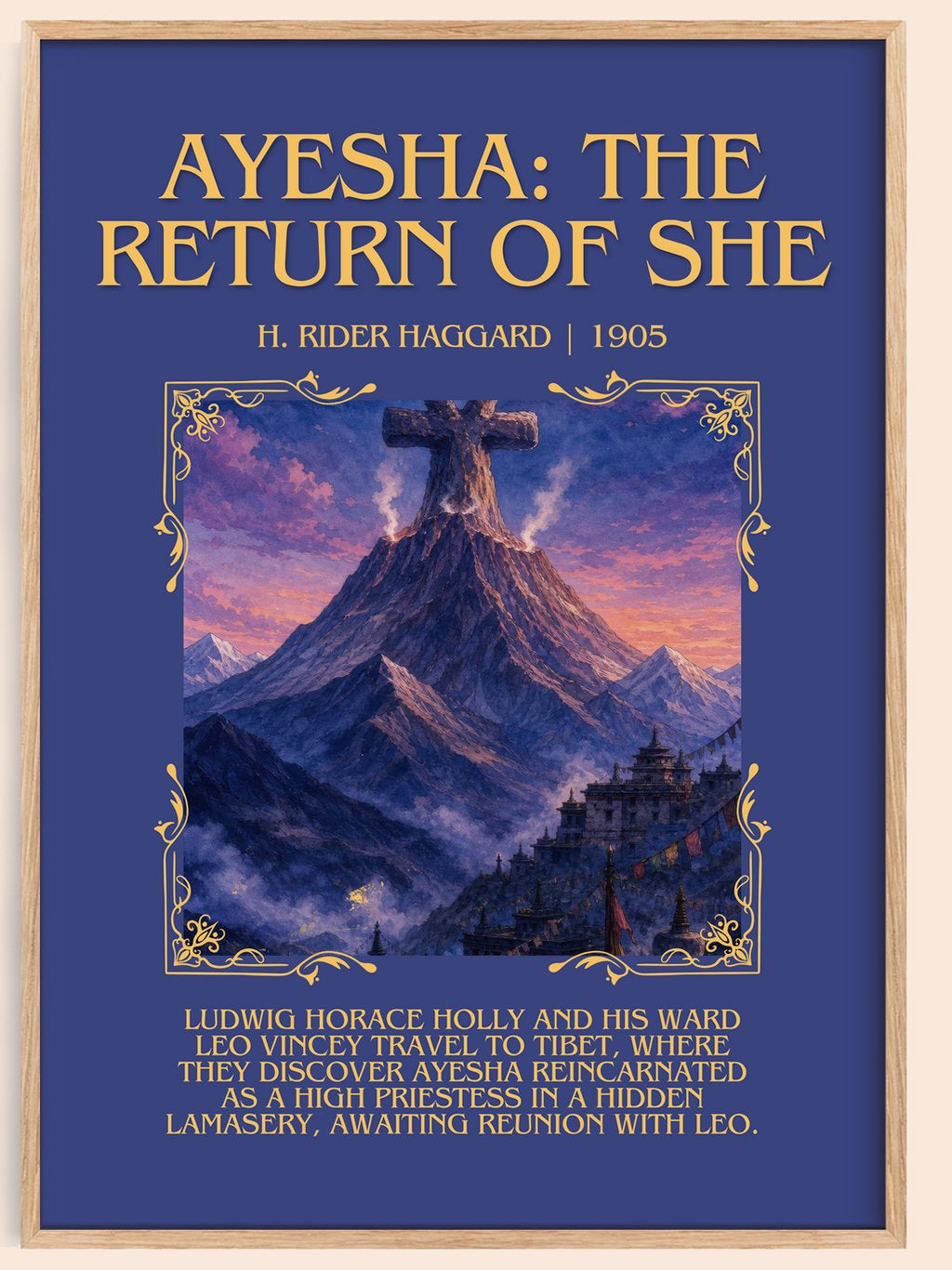 Ayesha: The Return Of She Minimalist Book Poster by H. Rider Haggard – book poster