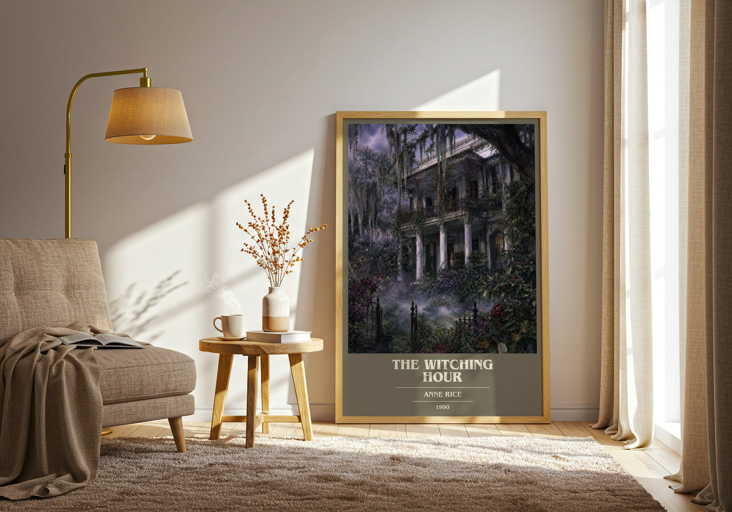 The Witching Hour book cover print on bookshelf – Anne Rice fan gift