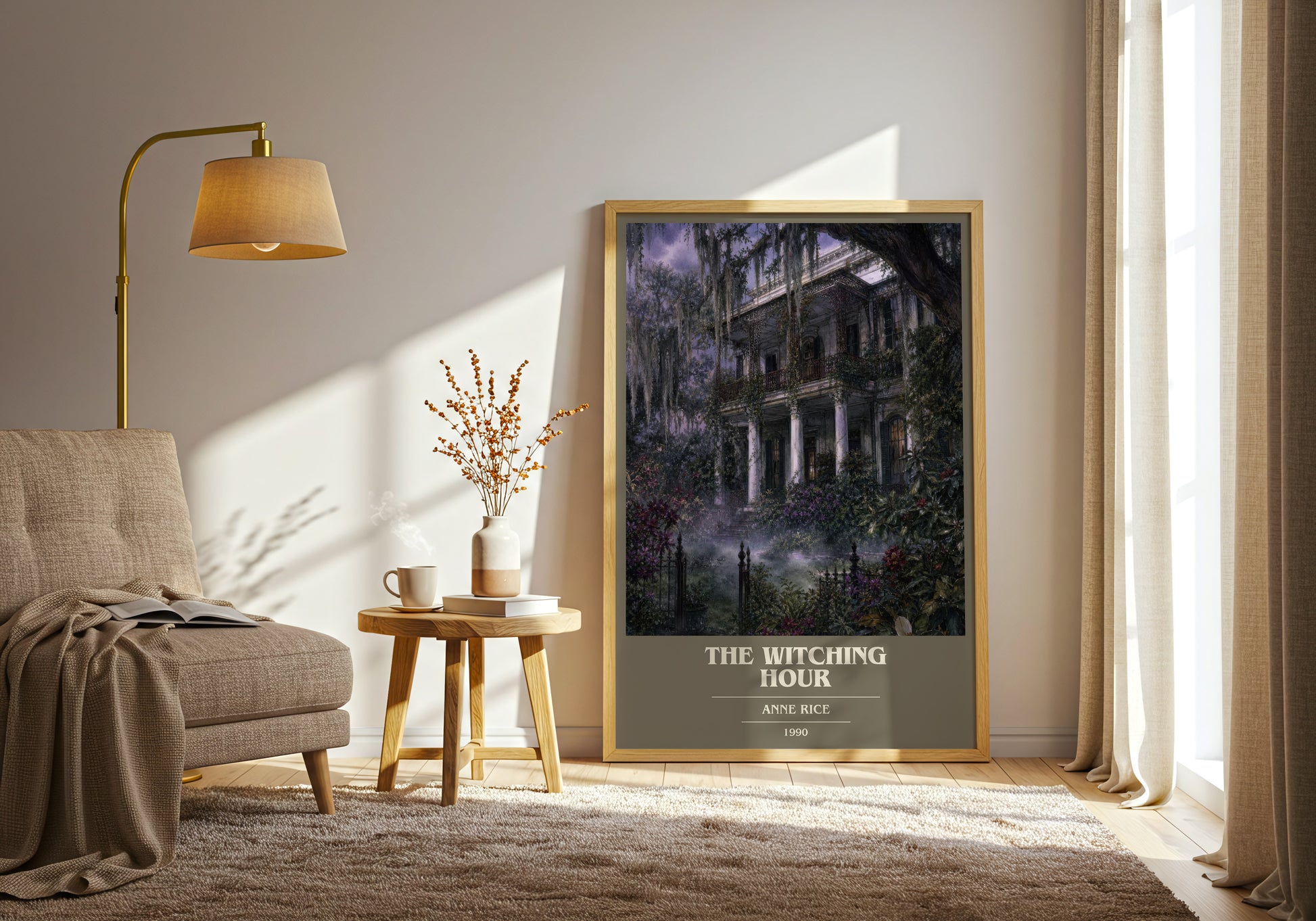 The Witching Hour book cover print on bookshelf – Anne Rice fan gift