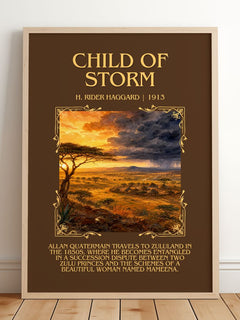 Child Of Storm Minimalist Book Poster by H. Rider Haggard – image 2