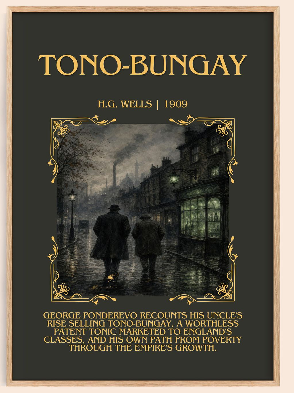 Tono-Bungay Minimalist Book Poster by H.G. Wells – book poster