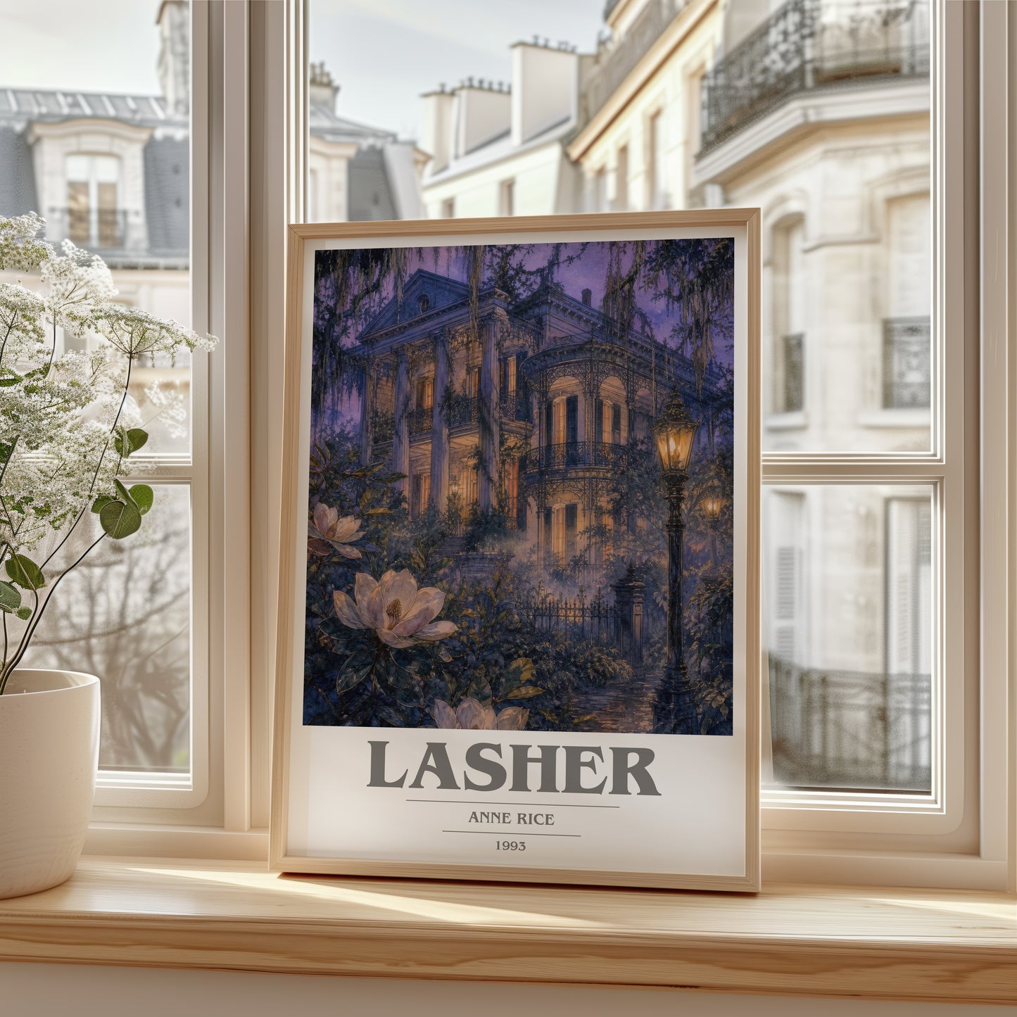 Lasher book cover poster colour and style options – Anne Rice book art
