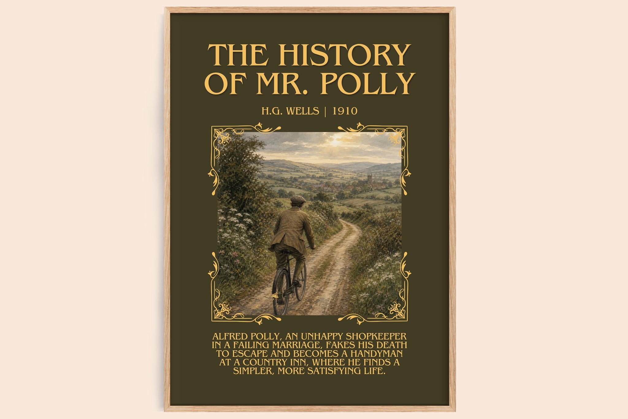 The History Of Mr. Polly Minimalist Book Poster by H.G. Wells