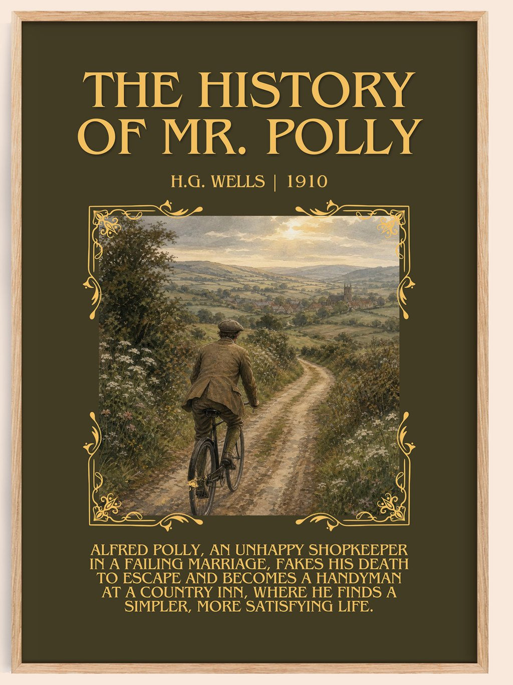 The History Of Mr. Polly Minimalist Book Poster by H.G. Wells – book poster
