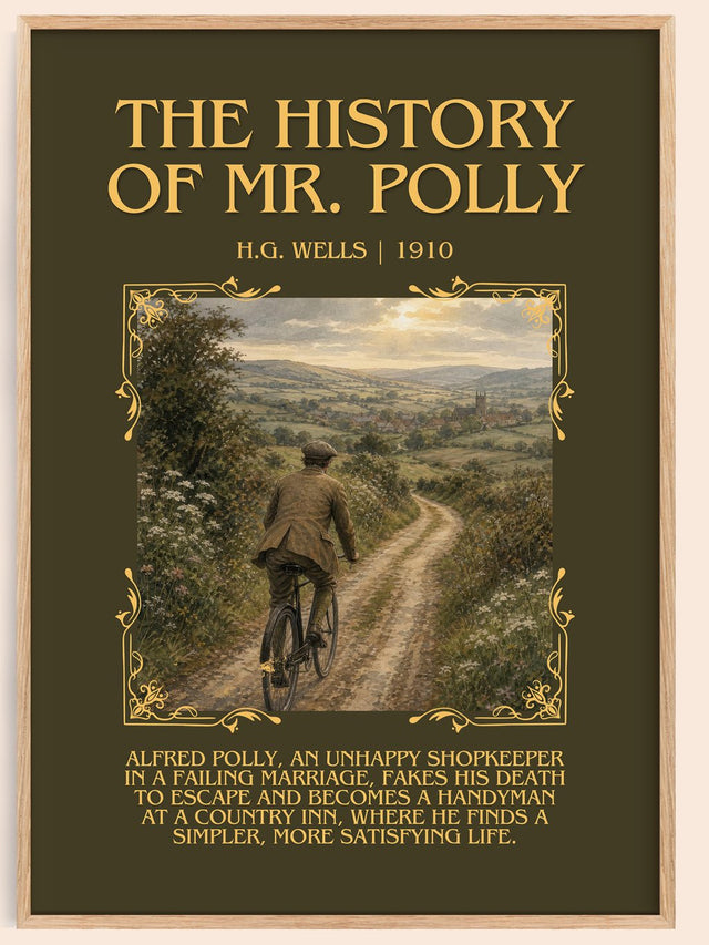 The History Of Mr. Polly Minimalist Book Poster by H.G. Wells