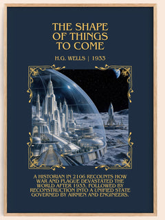 The Shape Of Things To Come Minimalist Book Poster by H.G. Wells – image 1