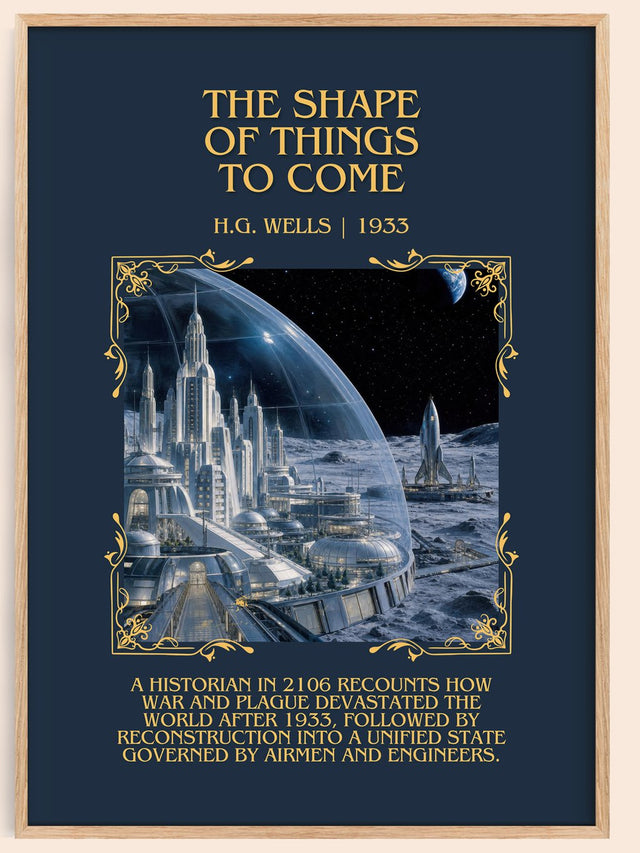 The Shape Of Things To Come Minimalist Book Poster by H.G. Wells
