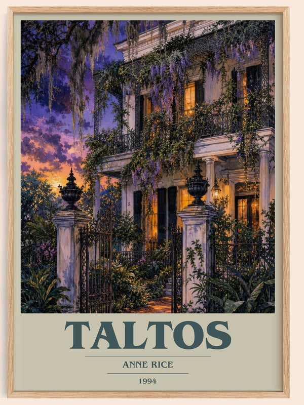 Taltos book cover book poster by Anne Rice – framed literary art print