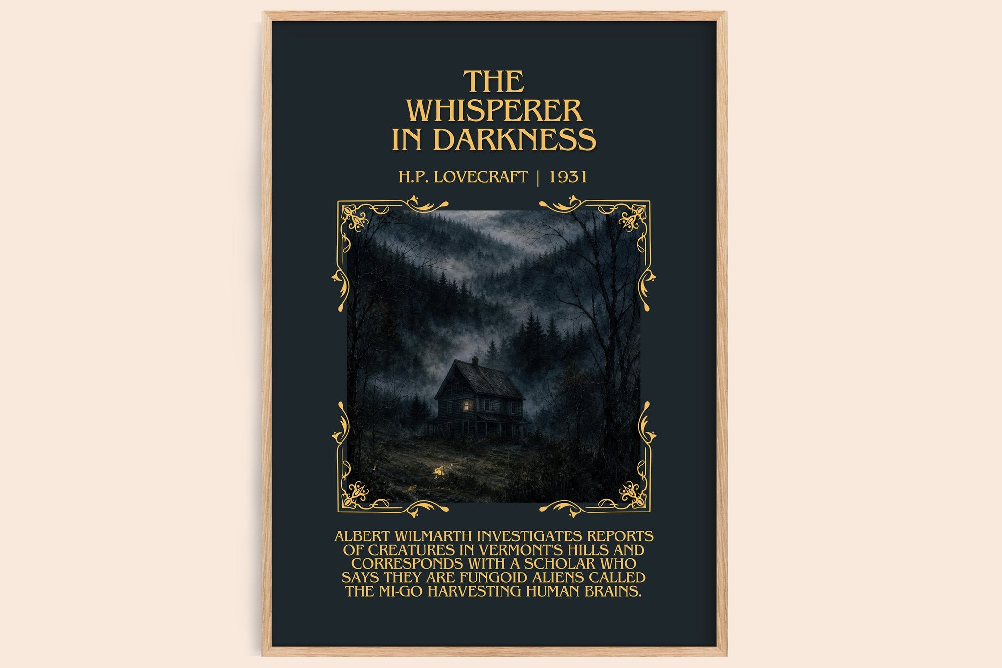 The Whisperer In Darkness Minimalist Book Poster by H.P. Lovecraft