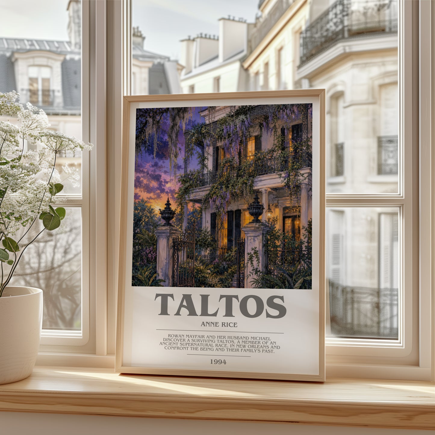 Taltos bookish poster colour and style options – Anne Rice book art