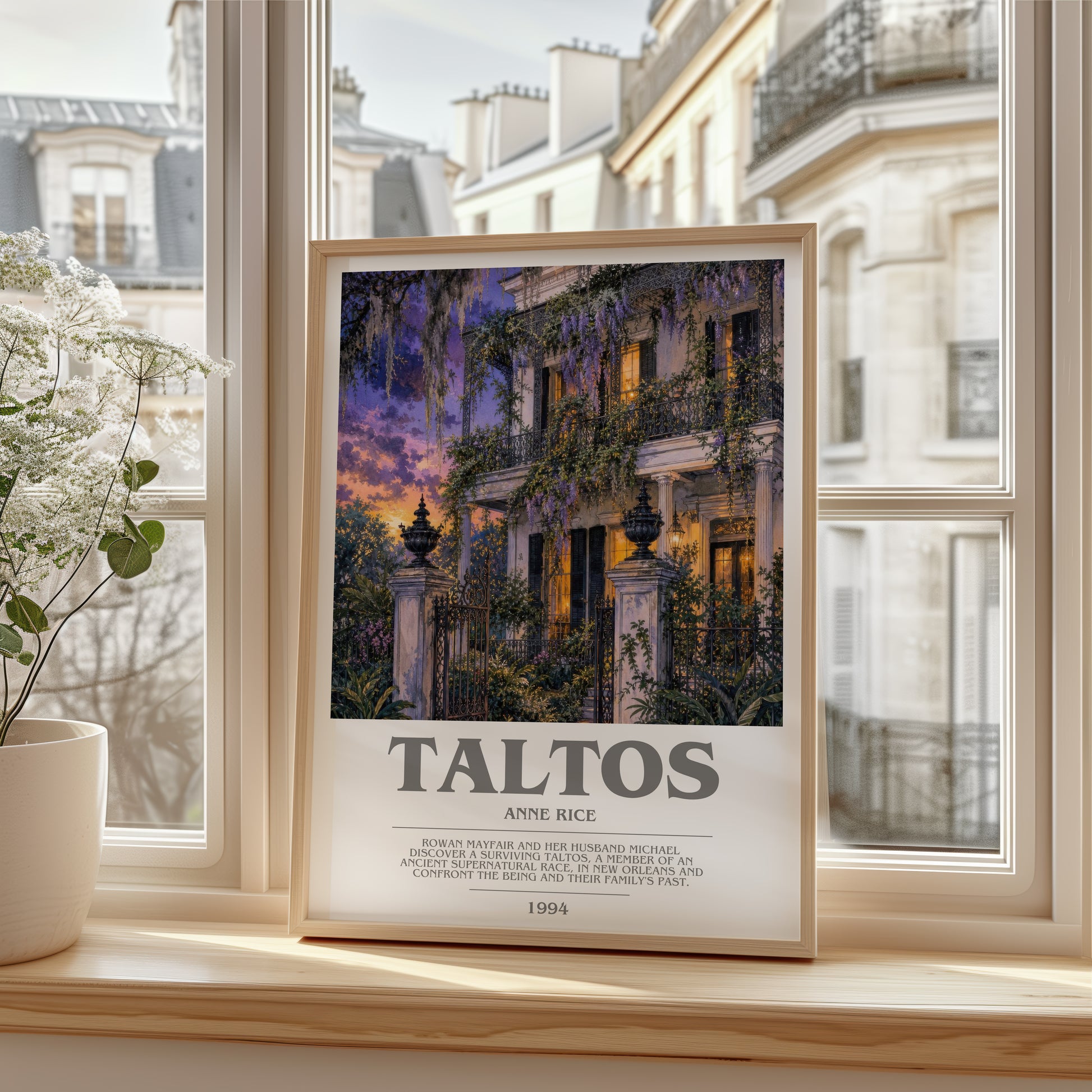 Taltos bookish poster colour and style options – Anne Rice book art
