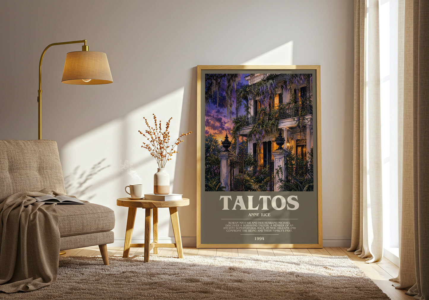 Taltos bookish print on bookshelf – Anne Rice fan gift