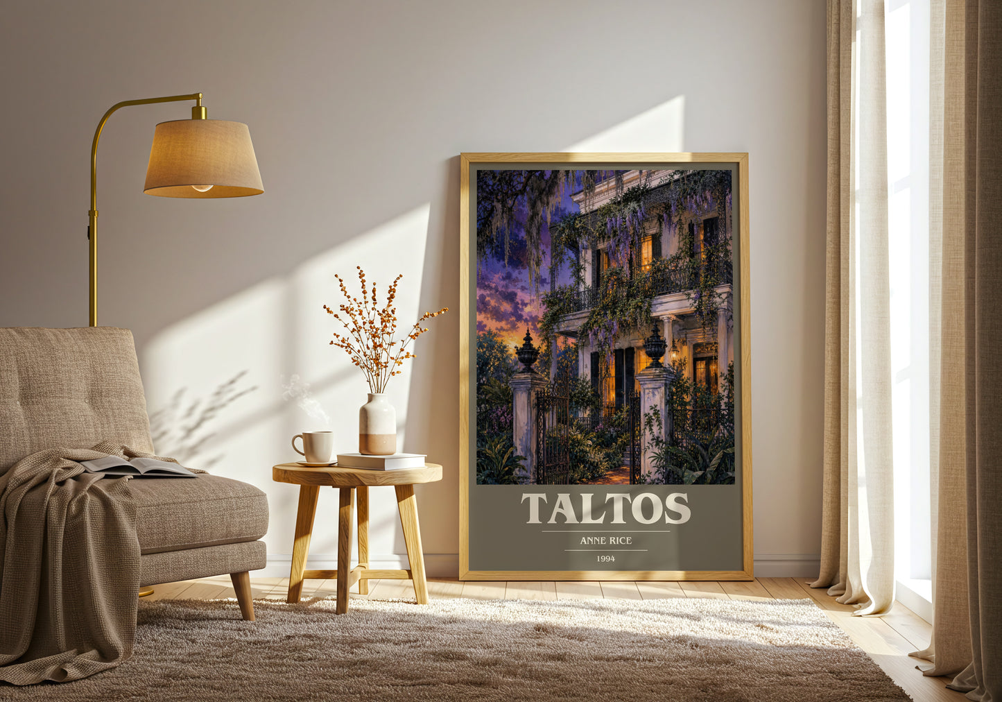 Taltos book cover print on bookshelf – Anne Rice fan gift