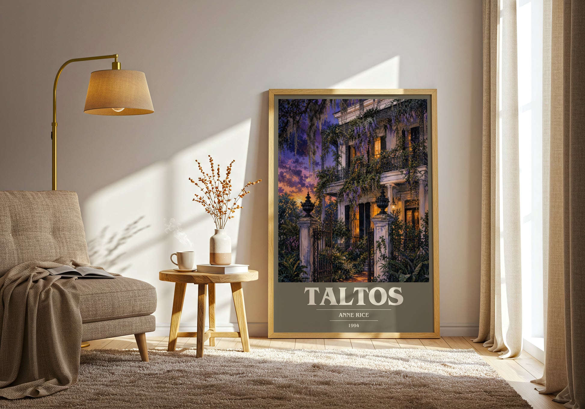 Taltos book cover print on bookshelf – Anne Rice fan gift