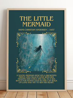 The Little Mermaid Minimalist Book Poster by Hans Christian Andersen – image 2