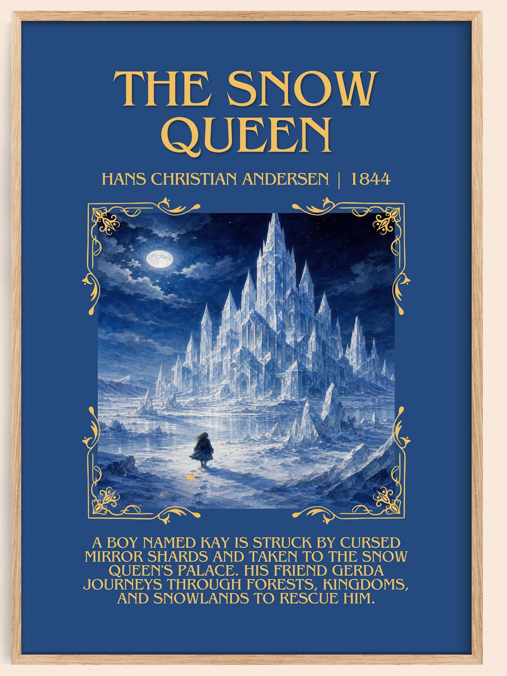 The Snow Queen Minimalist Book Poster by Hans Christian Andersen – book poster