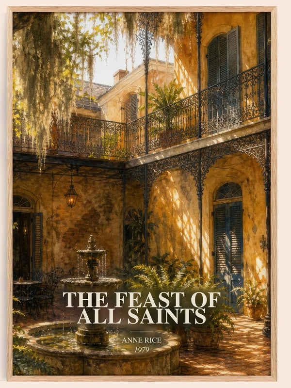 The Feast Of All Saints watercolour book poster by Anne Rice – framed literary art print
