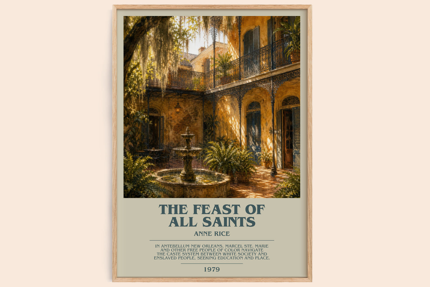 The Feast Of All Saints bookish book poster by Anne Rice – framed literary art print