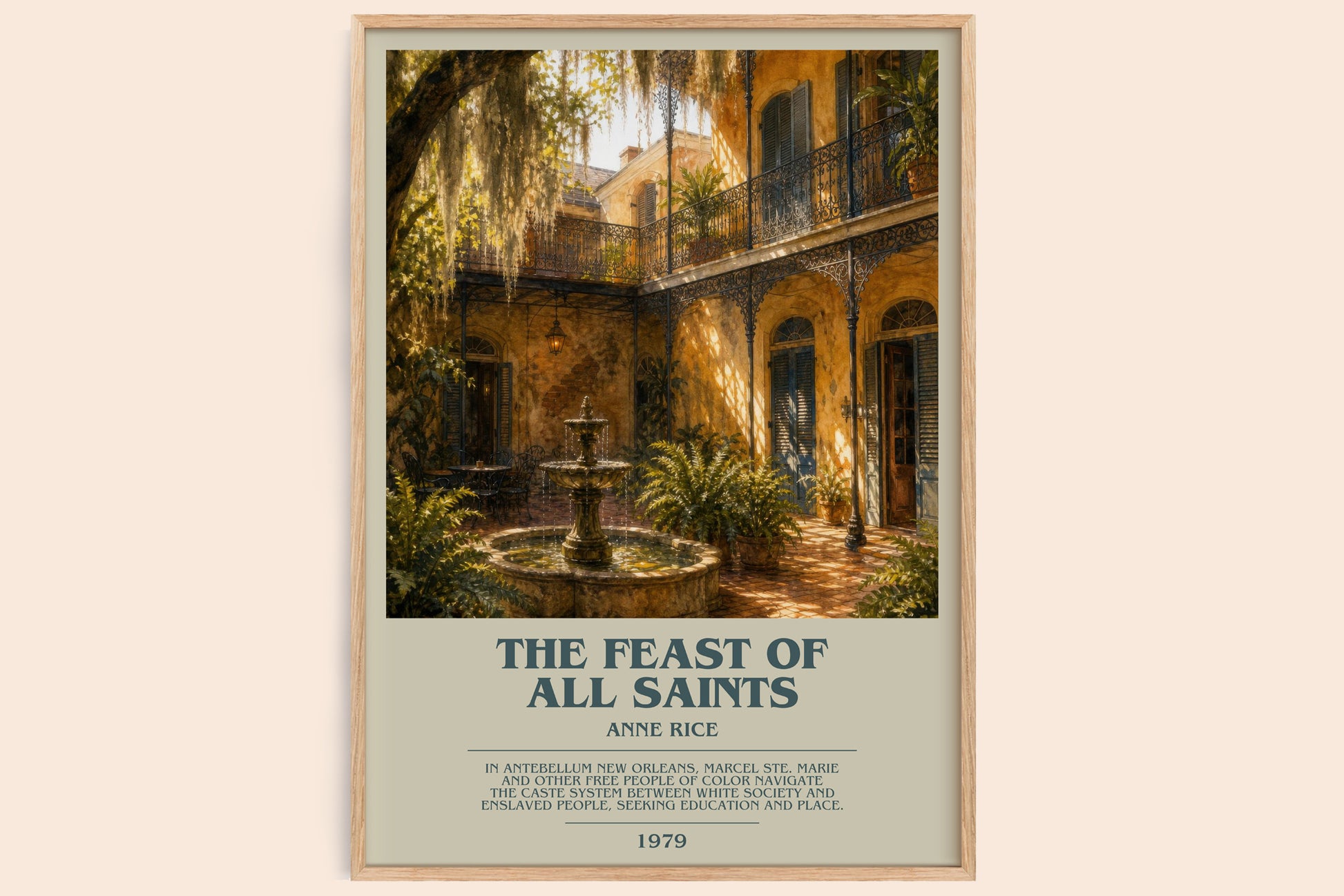 The Feast Of All Saints bookish book poster by Anne Rice – framed literary art print